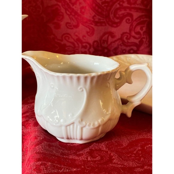 6 piece White Ironstone Tea Set - Picture 6 of 11